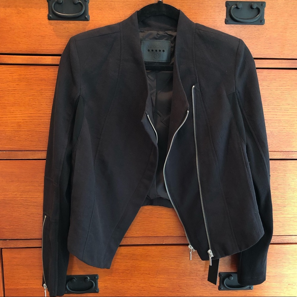 NWT NYC Blank Black Edgy Moto Jacket Size Small
